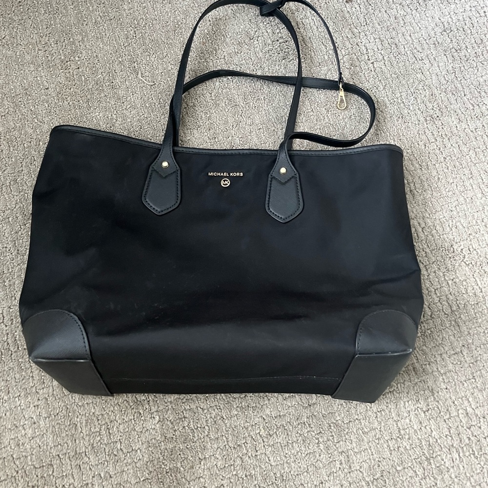 Micheal Kors Black Nylon Tote